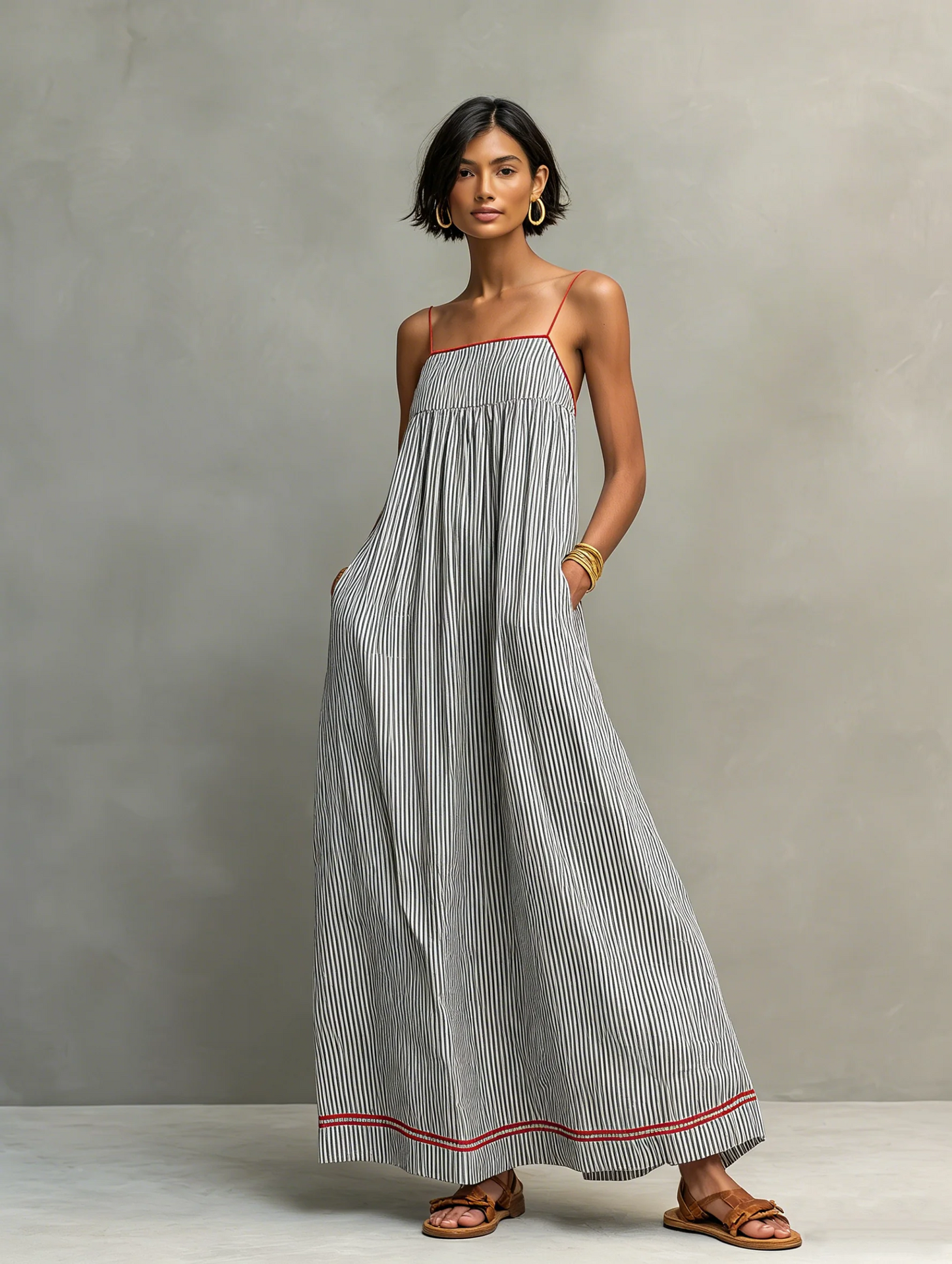 Marta - Vestido largo de estilo minimalista para mujer