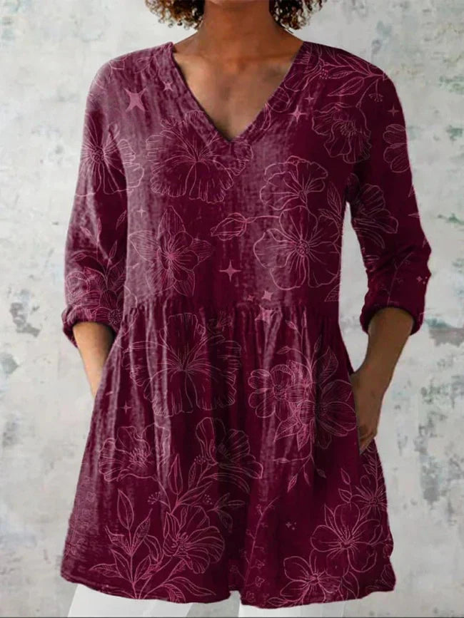 Aria Morning Glory V-Neck Shirt