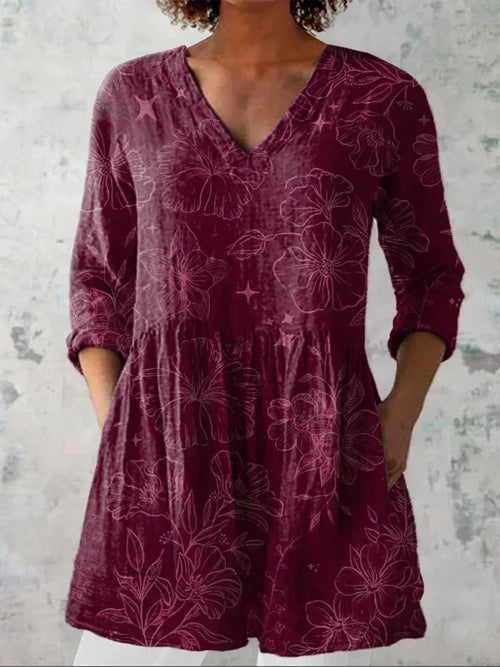 Aria Morning Glory V-Neck Shirt
