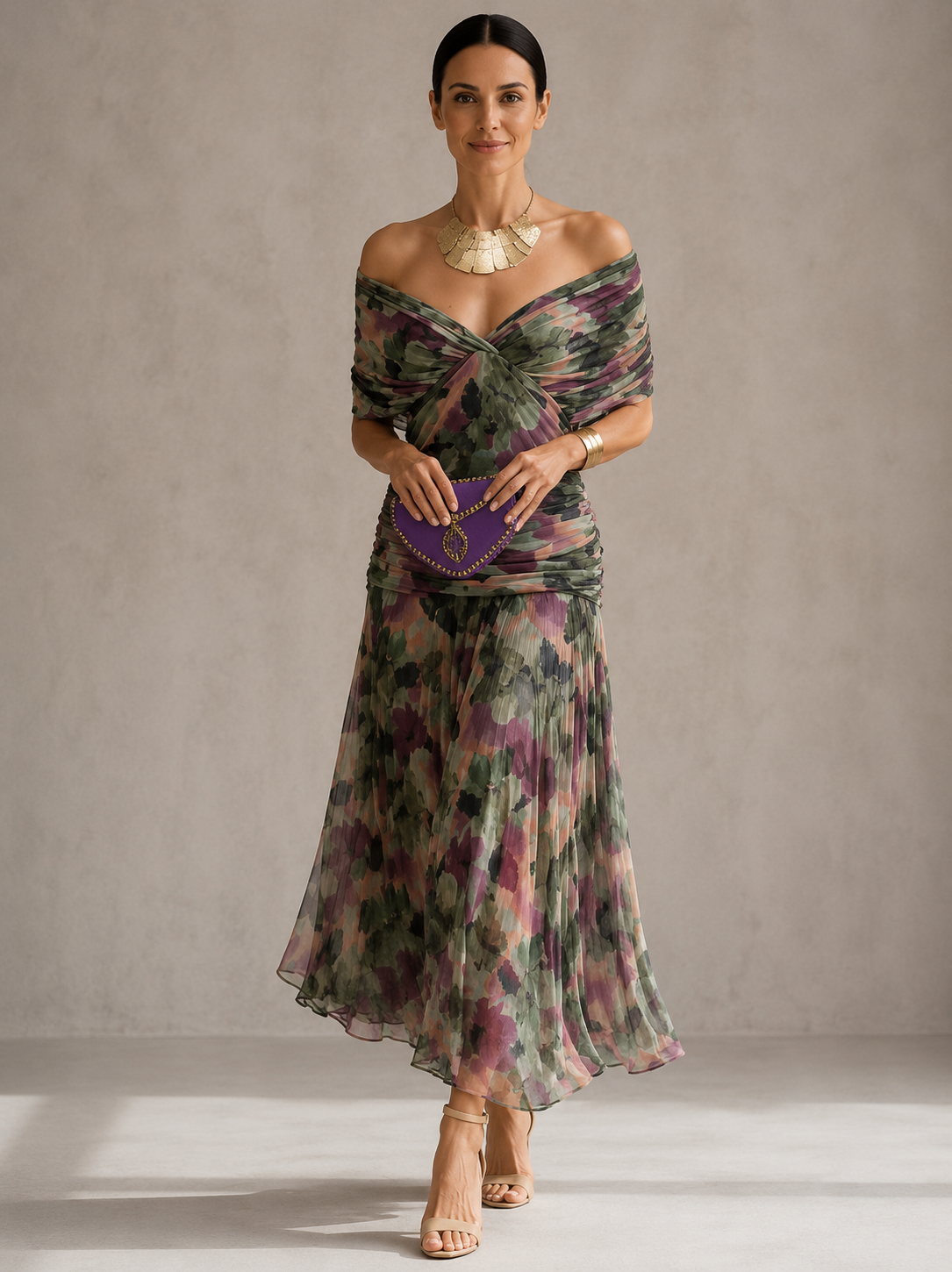 Erika | Vestido de noche color coral