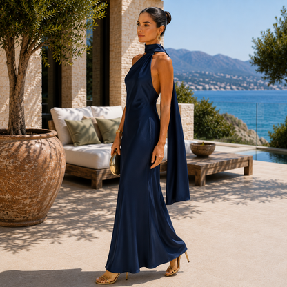 Vestido Esther | Elegancia Satinada que Deslumbra de Noche
