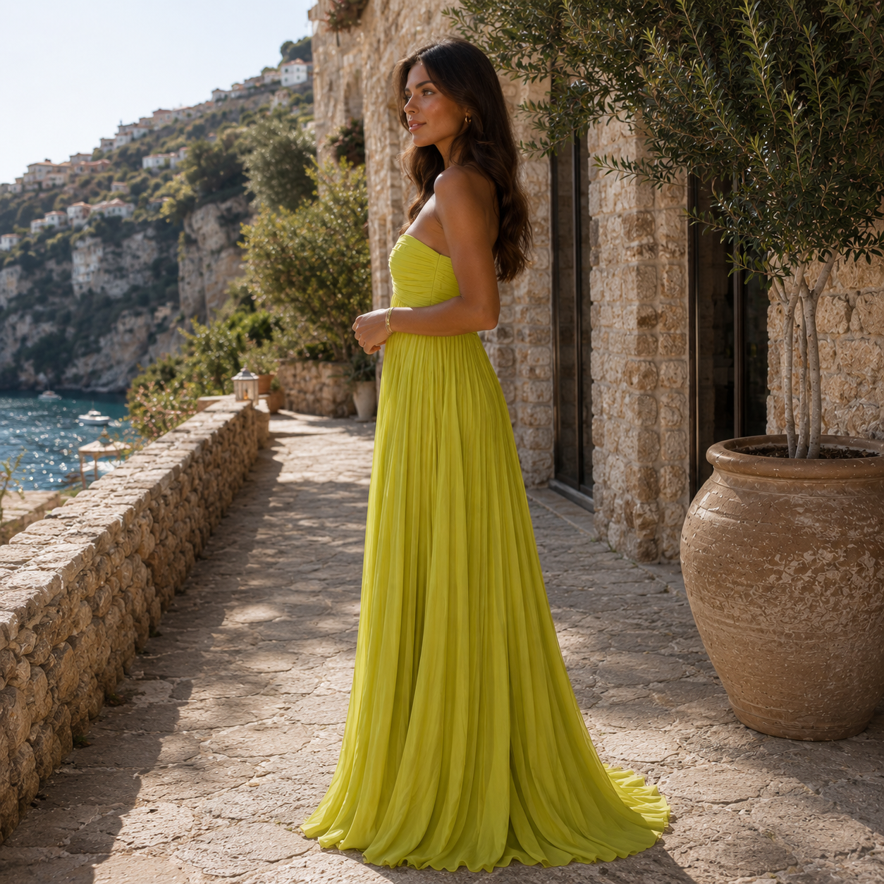 Vestido Julia™ | Elegancia Mediterránea que Ilumina tu Presencia