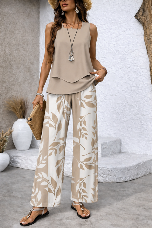 Valentina Elegant Botanical Pant Set