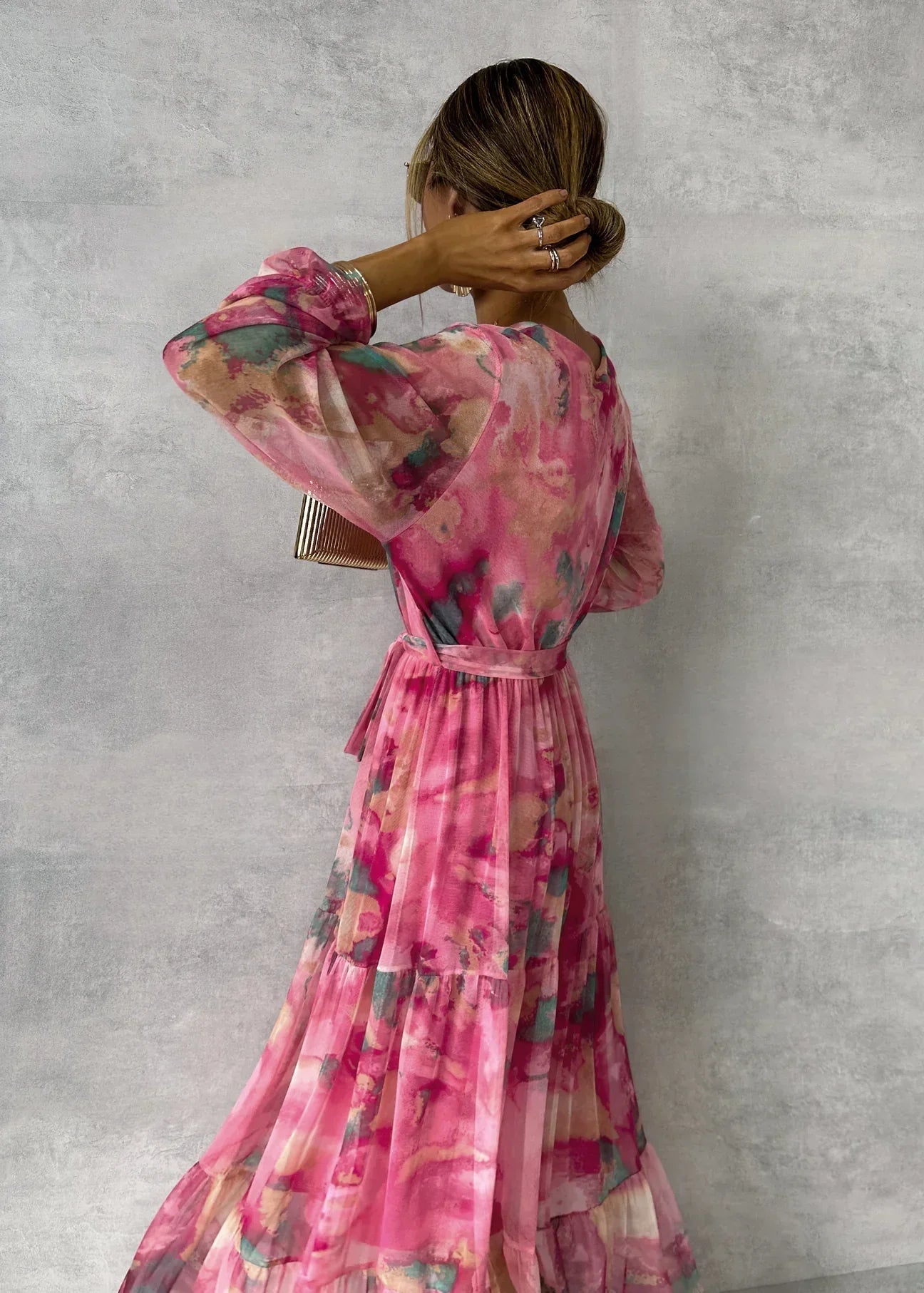 Adela | Vestido cruzado con estampado floral