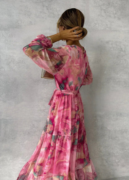Adela | Vestido cruzado con estampado floral