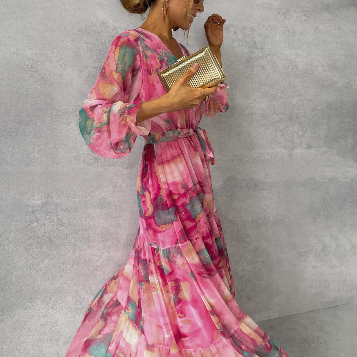 Adela | Vestido cruzado con estampado floral