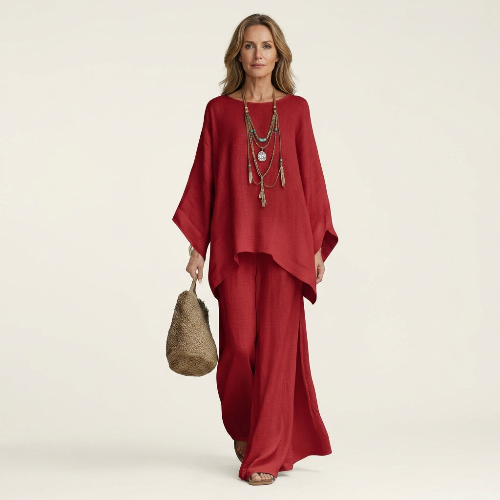 MariLoli | Conjunto boho de mezcla de lino