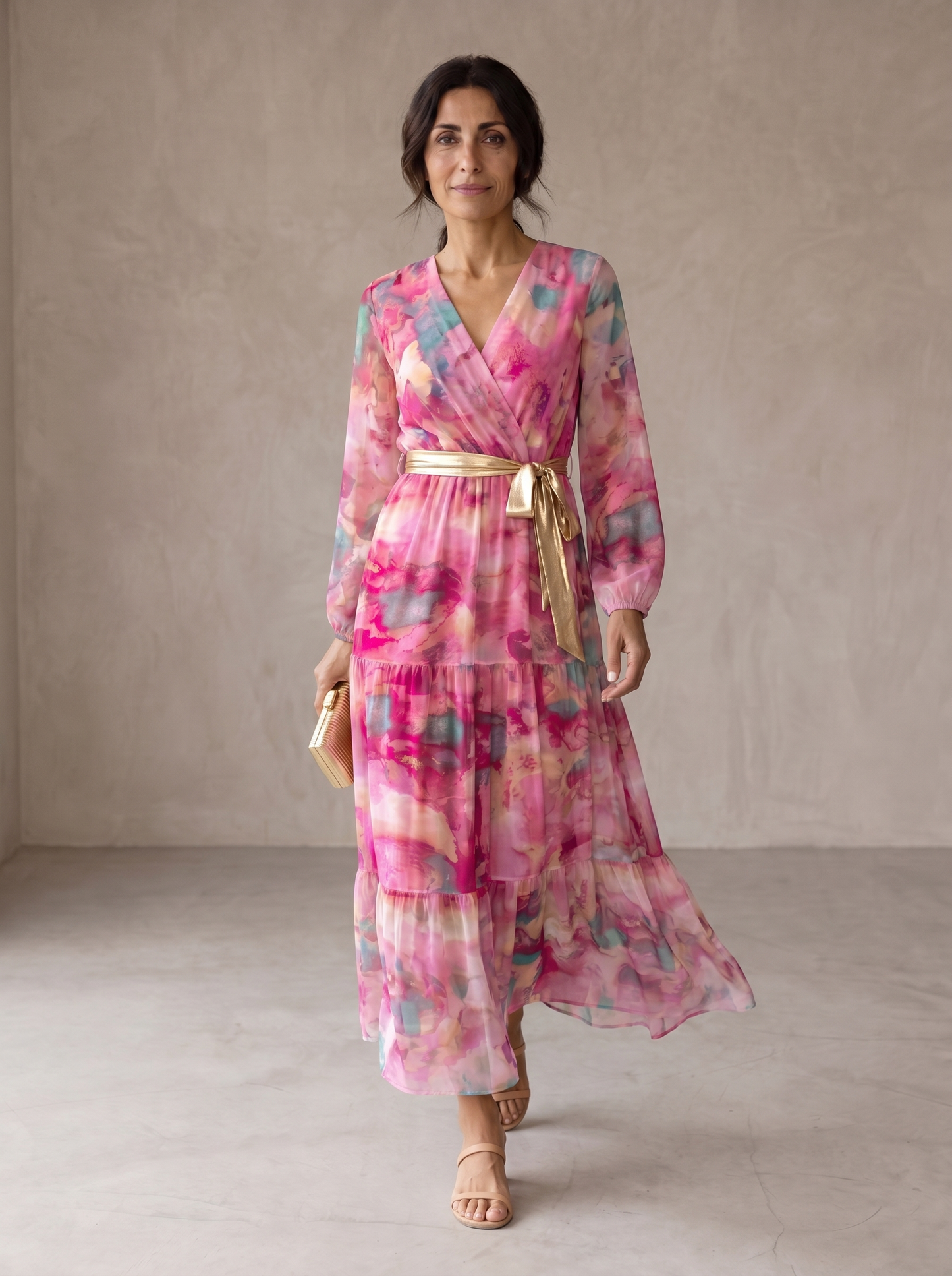 Adela | Vestido cruzado con estampado floral