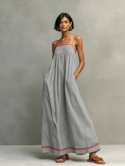 Marta - Vestido largo de estilo minimalista para mujer