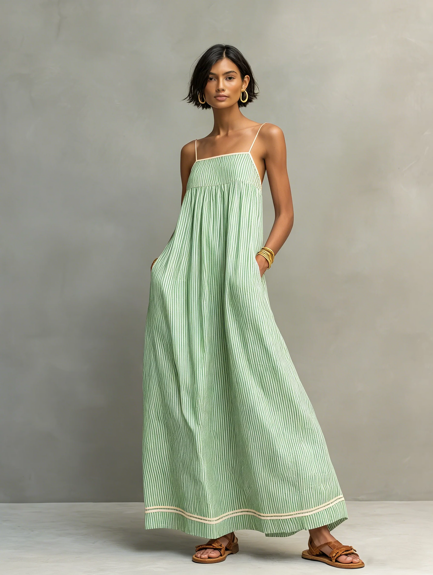 Marta - Vestido largo de estilo minimalista para mujer